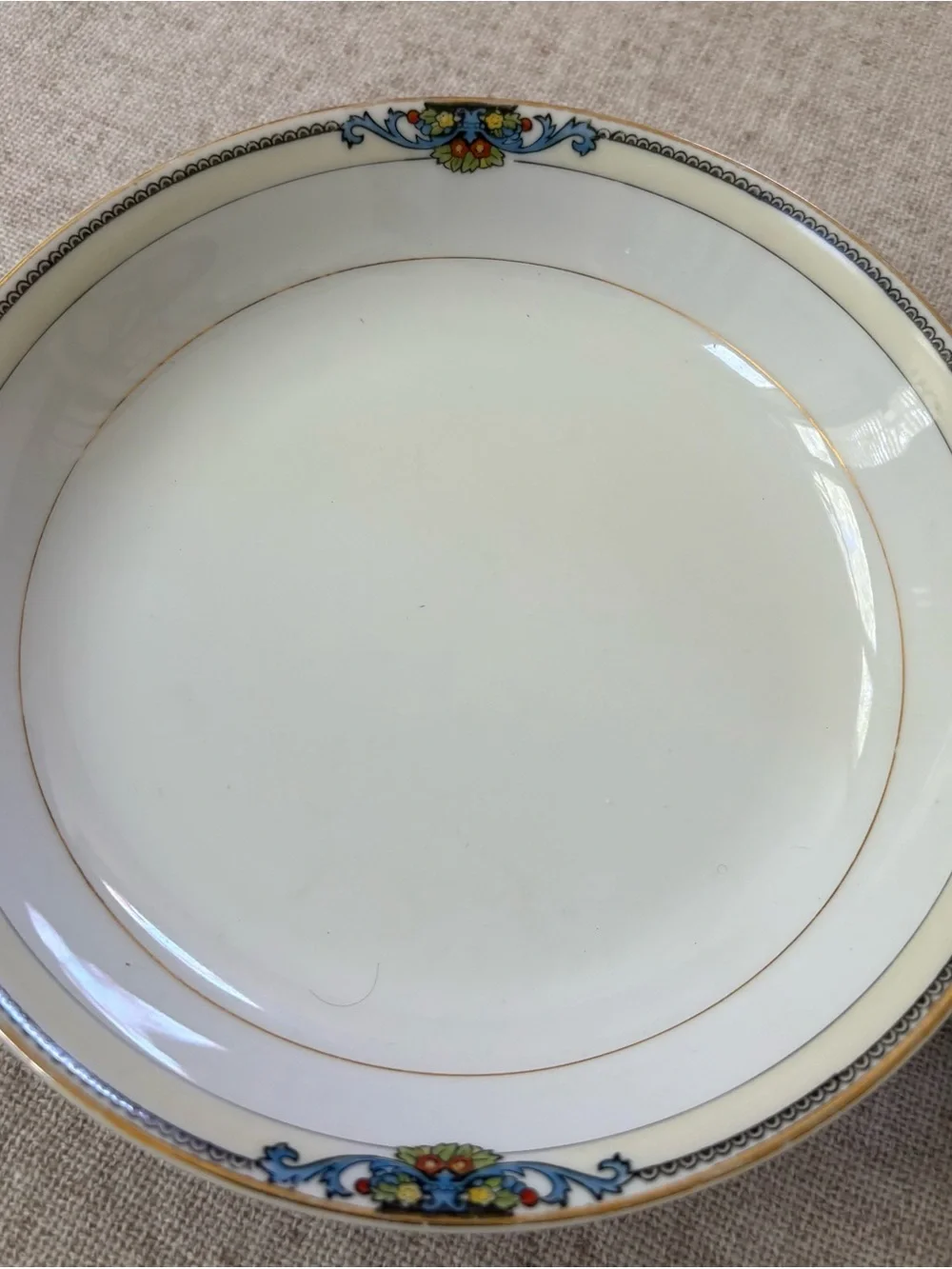3 PC Noritake Floral Trim White Porcelain Dishes.